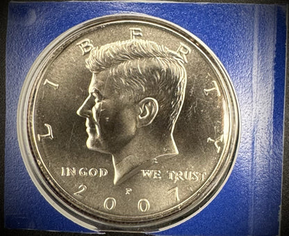 2007 P D Satin Finish Kennedy Half Dollar 2 Coins From US Mint Uncirculated Set2