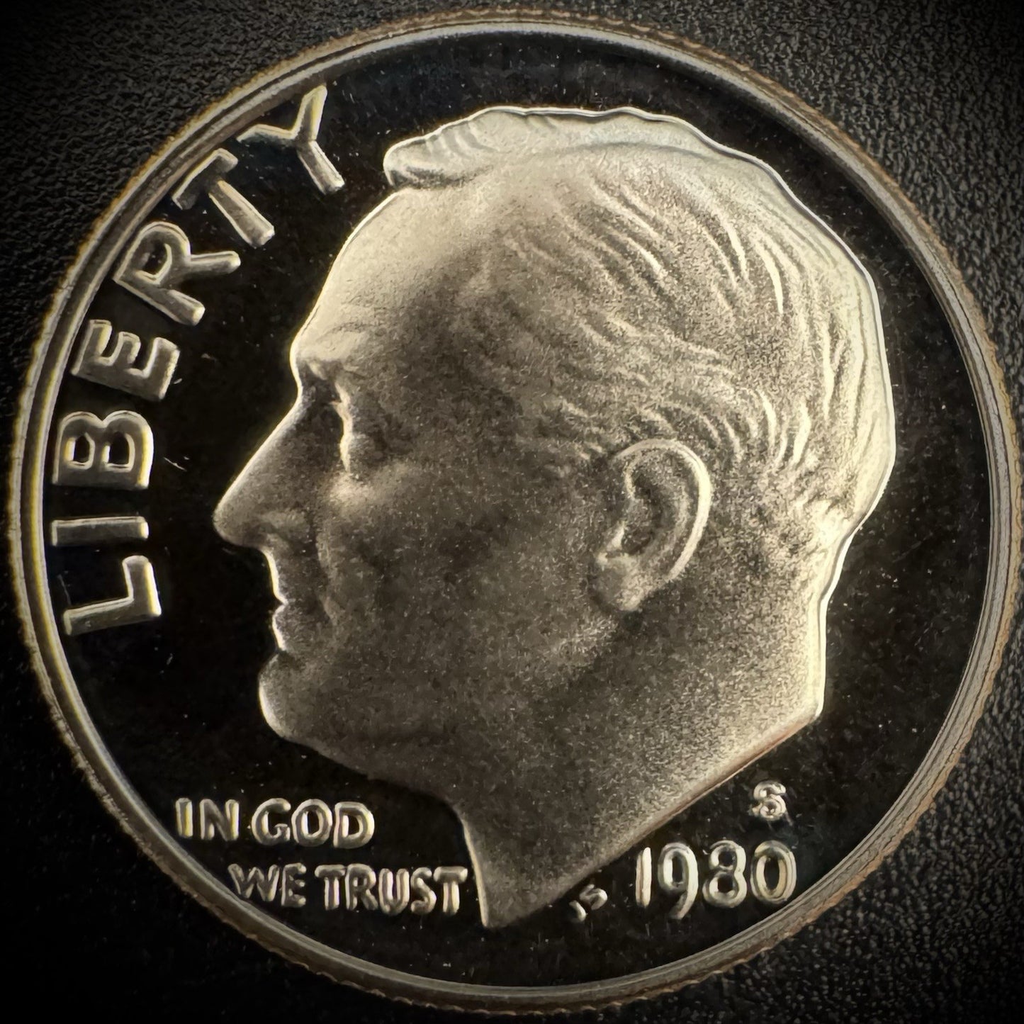 1980-S PROOF Roosevelt Dime 10C Clad DEEP CAMEO Coin From US Mint Proof Set0