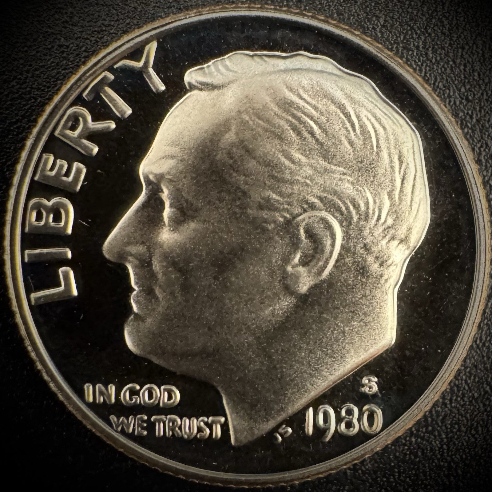 1980-S PROOF Roosevelt Dime 10C Clad DEEP CAMEO Coin From US Mint Proof Set0