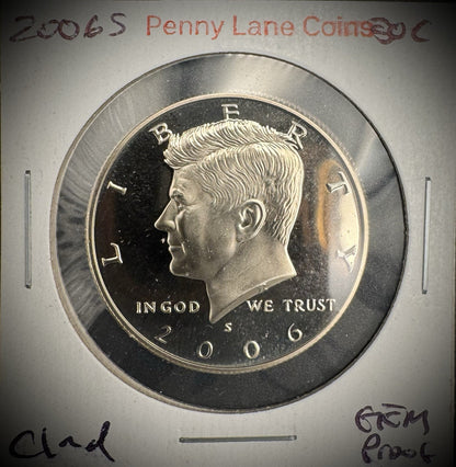 2006-S GEM PROOF Kennedy Half Dollar Clad 50C DEEP ULTRA CAMEO #22