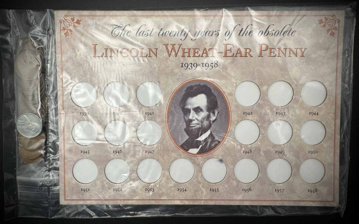 Last Twenty Years of the Obsolete Lincoln Wheat-Ear Penny 1939-1958 20 Coin Set0