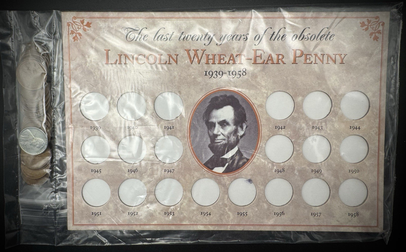 Last Twenty Years of the Obsolete Lincoln Wheat-Ear Penny 1939-1958 20 Coin Set0