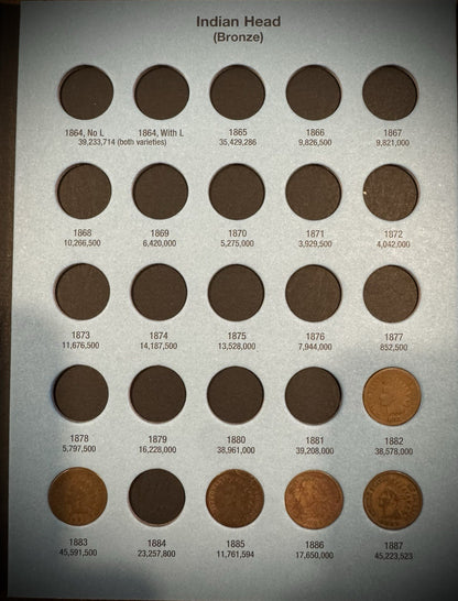 1857-1909 Flying Eagle Indian Head Cent Collection 28 Coins Starter Set Whitman2