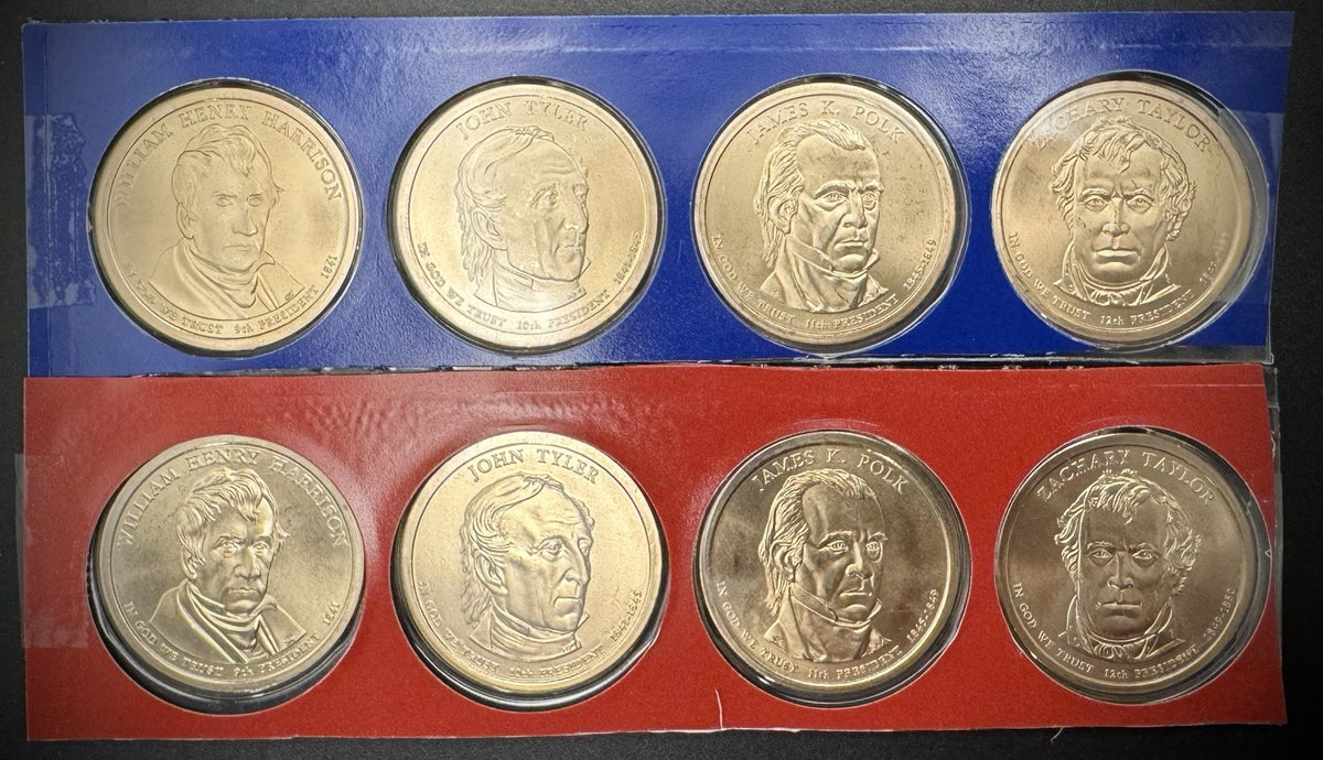 2009 P D Satin Finish Presidential Dollars 8 Coins From US Mint Uncirculated Set0