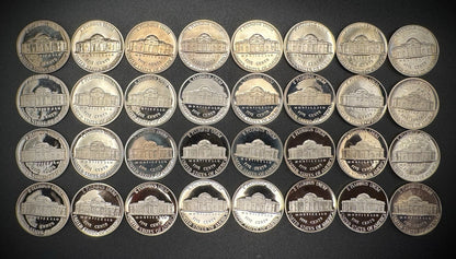 1968-1999 S Jefferson Nickel GEM PROOF 32 Coin 20th Century Collection Set2