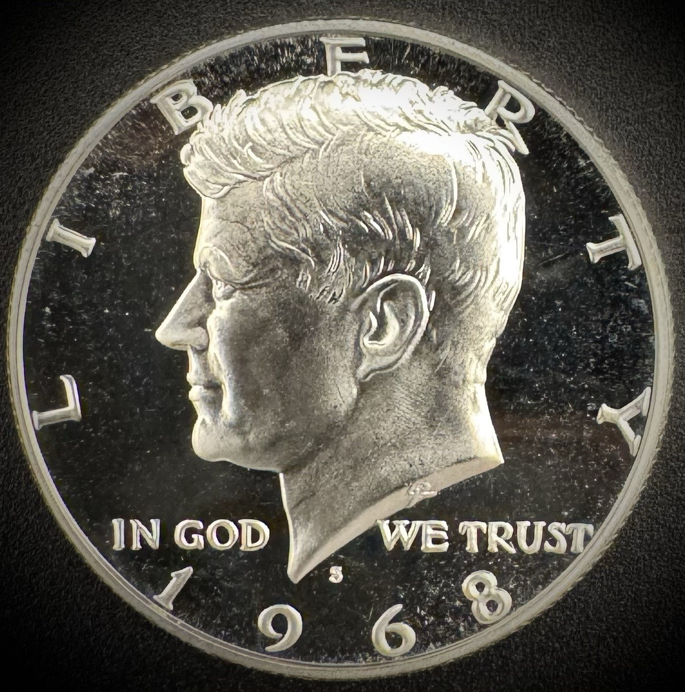 1968-S Kennedy 40% SILVER Half Dollar GEM PROOF 50C DEEP ULTRA CAMEO0