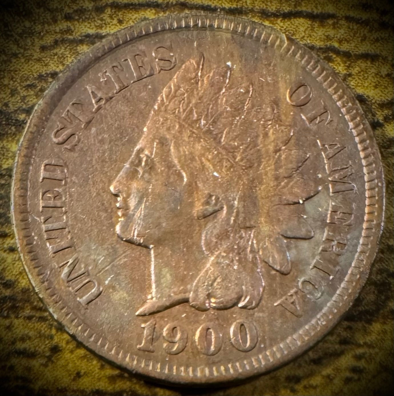 1900 Indian Head Cent Penny Full Liberty Diamonds0