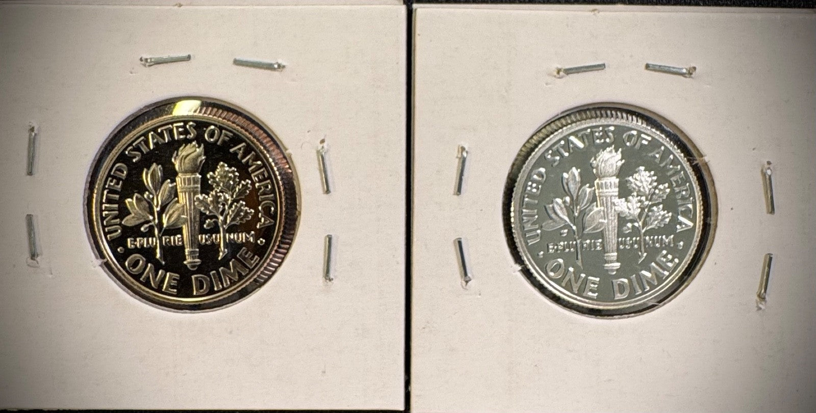 2019-S 99.9% SILVER And Clad PROOF Roosevelt Dime 10C .999 Fine Lot Of 2 Coins3