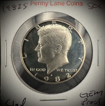1980-1989 S Kennedy Half Dollar GEM PROOF DEEP ULTRA CAMEO Set Lot Of 10 Coins6