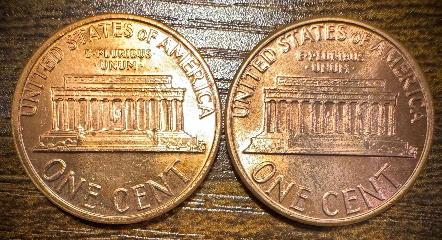 1979 P & D Lincoln Memorial Cent BU 2 Coin Set From Original Rolls1