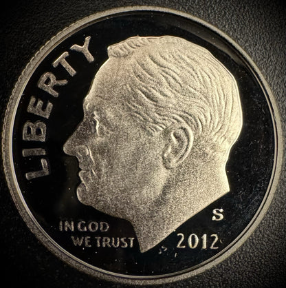 2012-S GEM PROOF Roosevelt Dime 10C Clad DEEP CAMEO Coin0