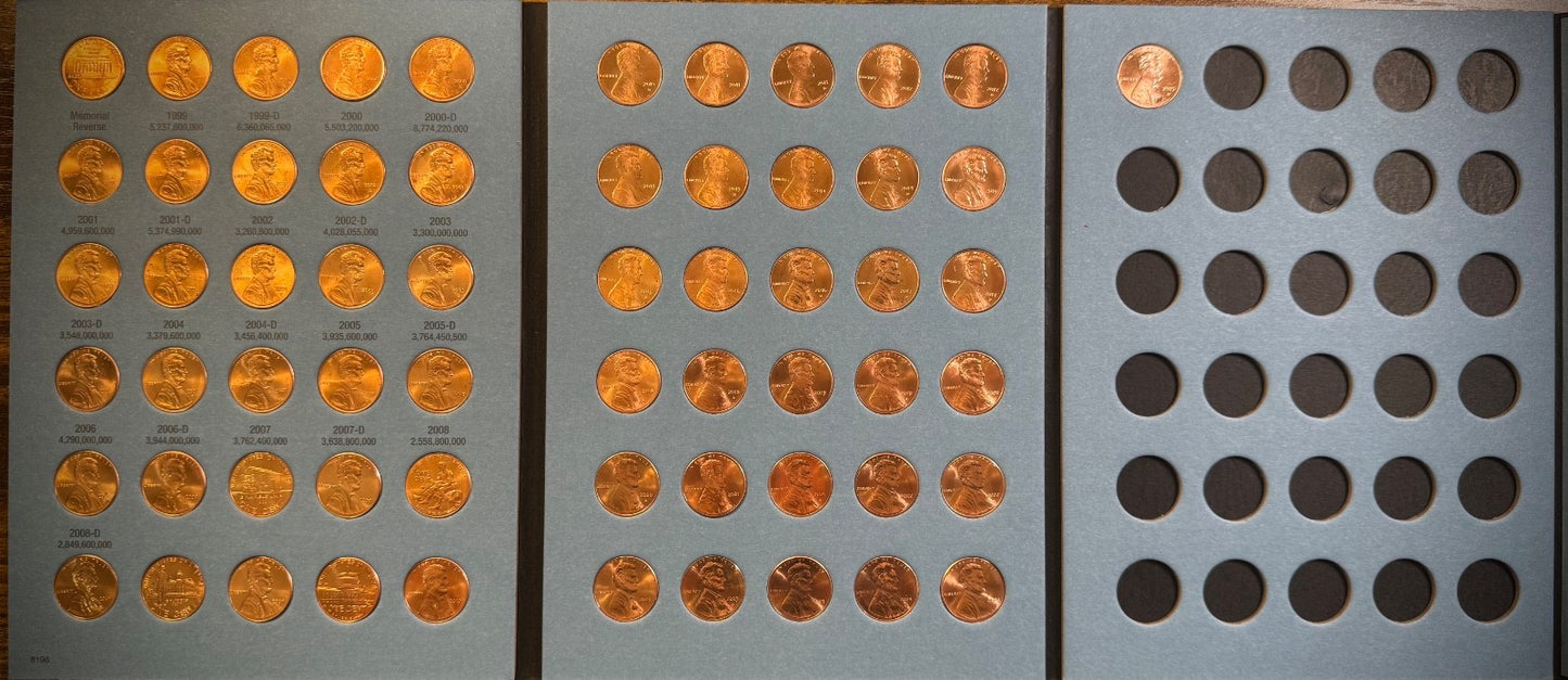 1959-2025 P D 68-74 S Lincoln Cent COMPLETE UNCIRCULATED SET In NEW Whitmans8