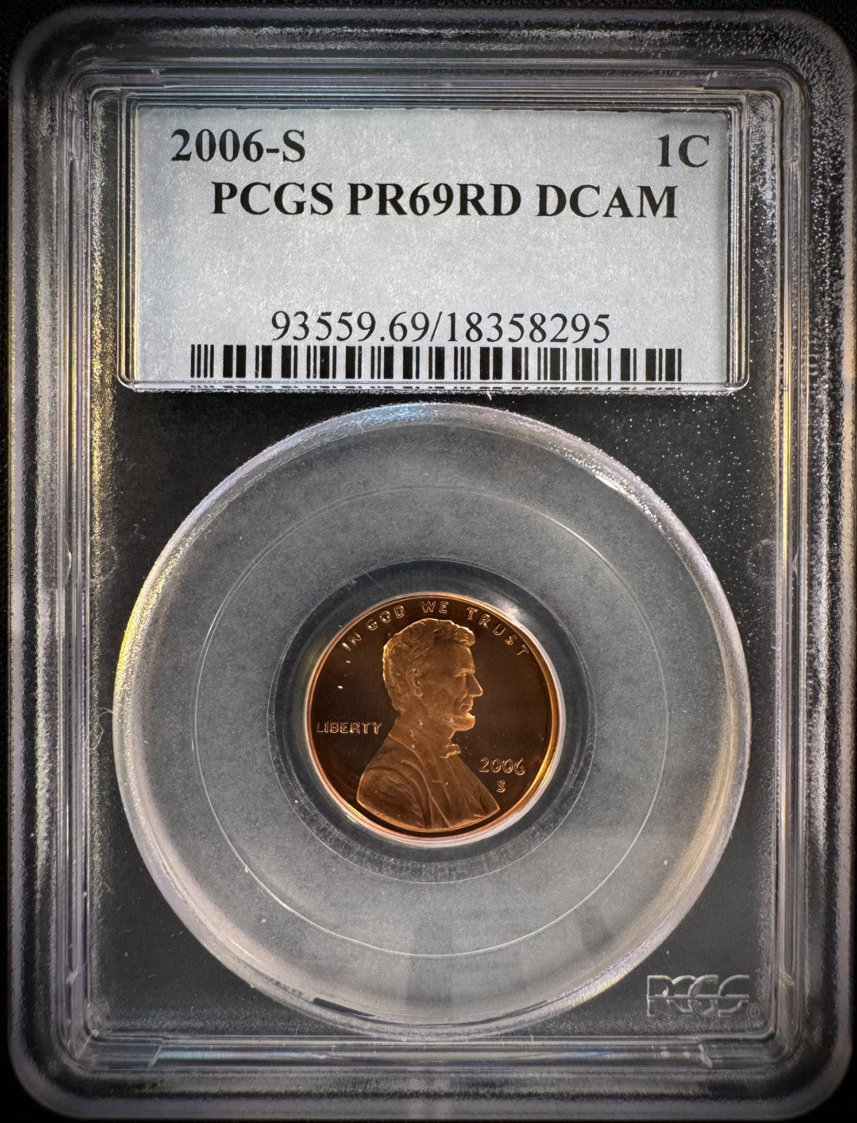 2006-S Lincoln Memorial Cent Penny PCGS PR69RD DCAM PROOF Coin DEEP CAMEO0
