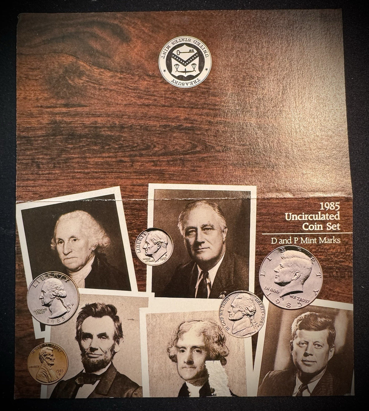 1985 P D Uncirculated Coin Set US Mint Original Government Packaging OGP & COA5