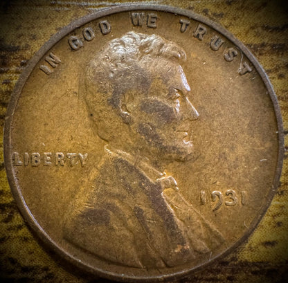 1931 Lincoln Wheat Penny Cent LOW MINTAGE #20