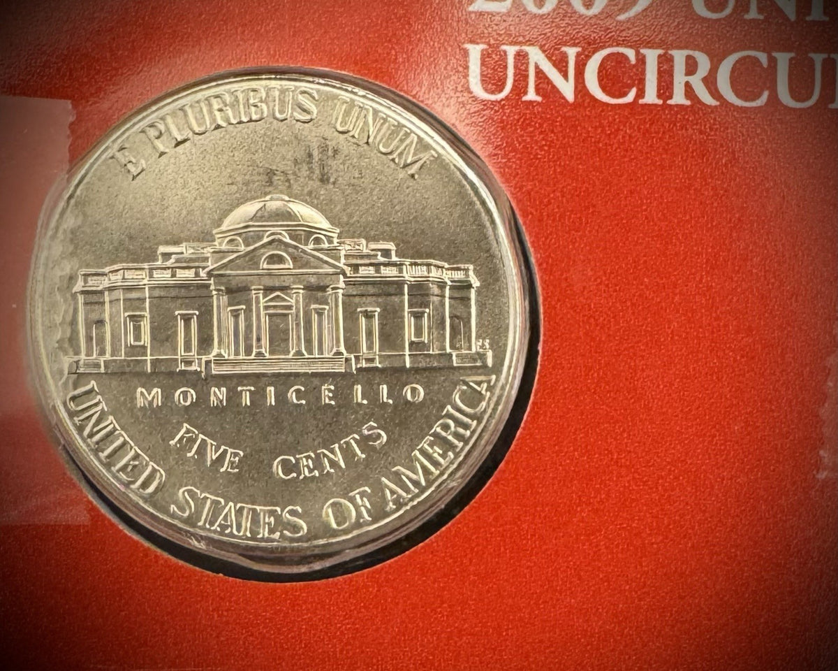 2009 P D Satin Finish Jefferson Nickel 2 Coin Lot From US Mint Uncirculated Set5
