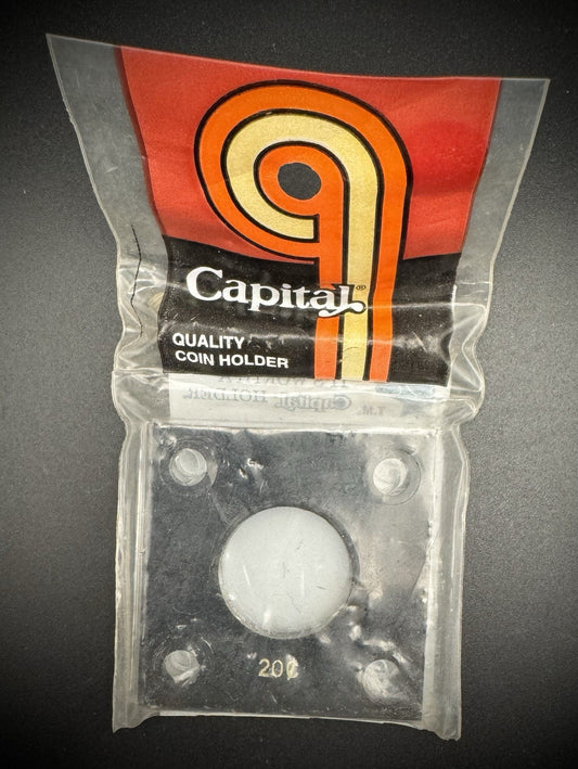 Capital Plastic Holder For Twenty Cent 20C 2x2 Black Quality Coin Holder Display0