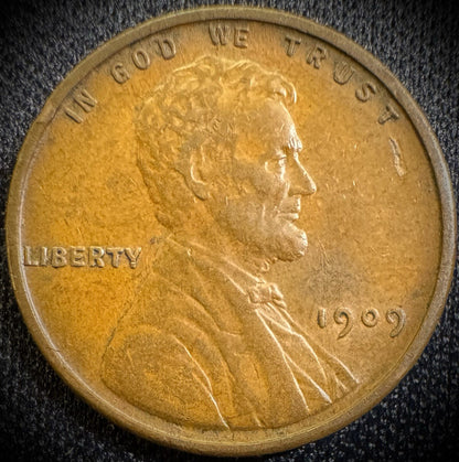 1909-P VDB Lincoln Wheat Cent Penny AU About Uncirculated First Year Of Type0
