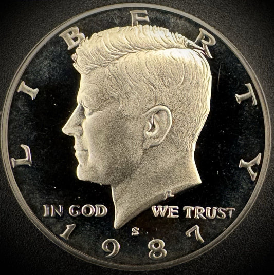 1987-S PROOF Kennedy Half Dollar Clad 50C DEEP ULTRA CAMEO0