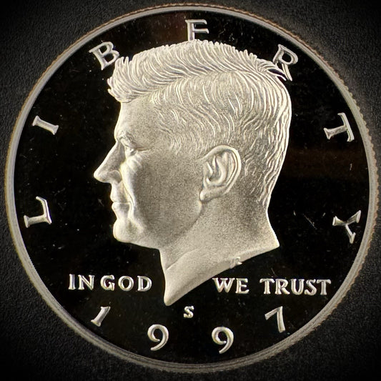 1997-S GEM PROOF Kennedy Half Dollar Clad 50C DEEP ULTRA CAMEO0