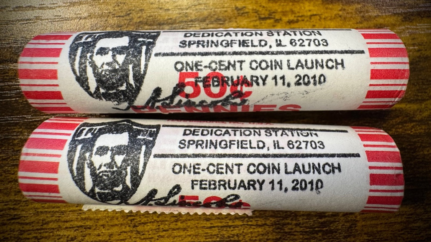 2010 P & D Lincoln Shield Cent Rolls One-Cent Coin Launch February 11, 20101