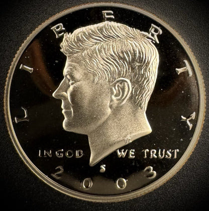 2003-S GEM PROOF Kennedy Half Dollar Clad 50C DEEP ULTRA CAMEO #30