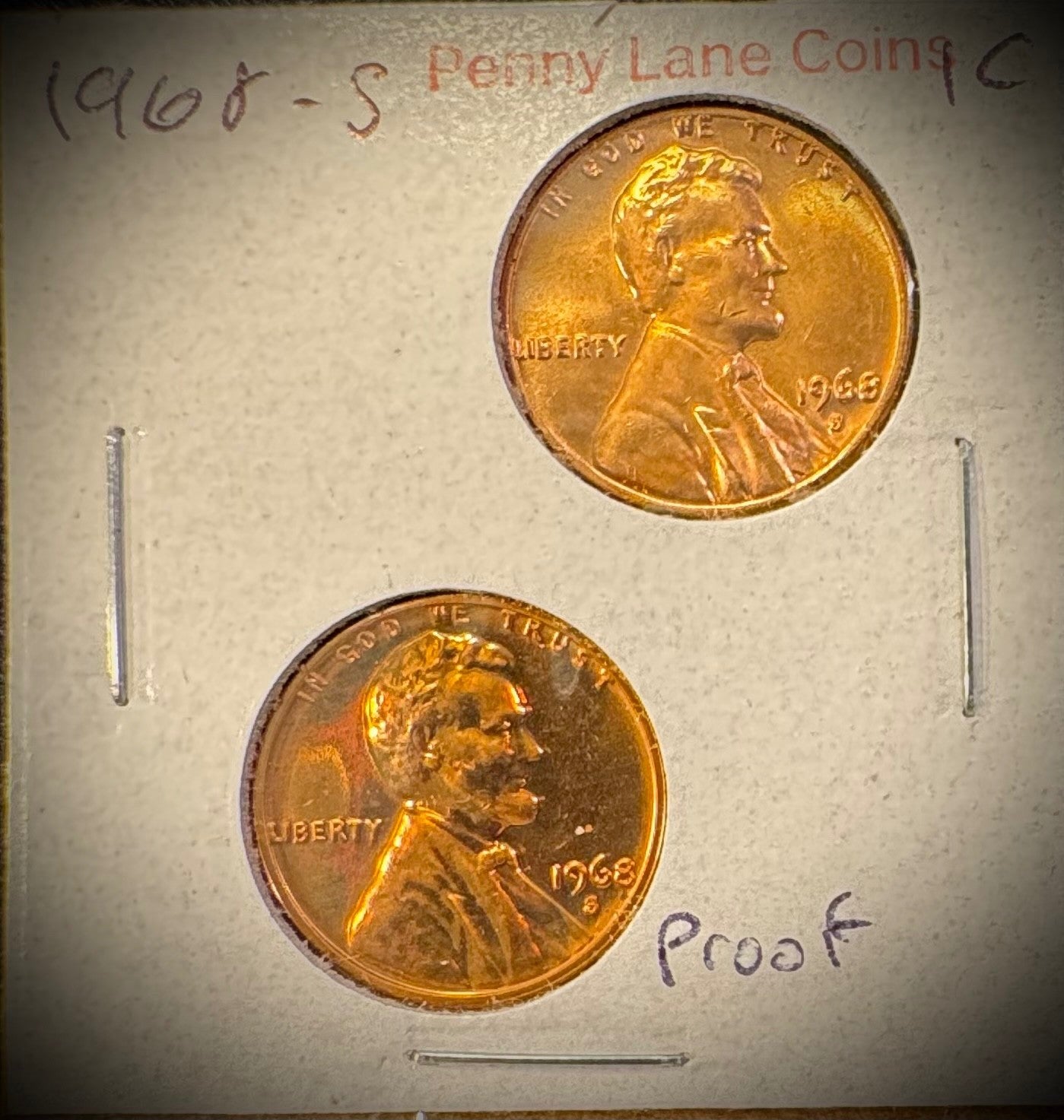 1968 P D S + S Lincoln Memorial Cent UNCIRCULATED + PROOF 4 Coin Lot4