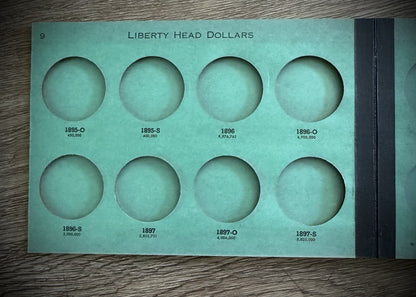 Never Used Vintage Meghrig Morgan Dollars 1878-1921 G-16 G-17 G-18 Albums Empty15