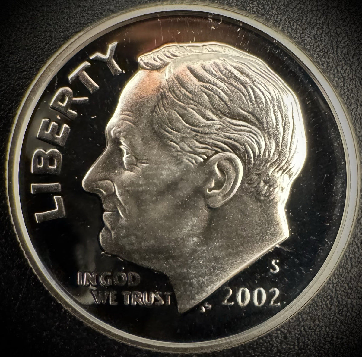 2002-S GEM PROOF Roosevelt Dime 10C SILVER DEEP ULTRA CAMEO Coin0