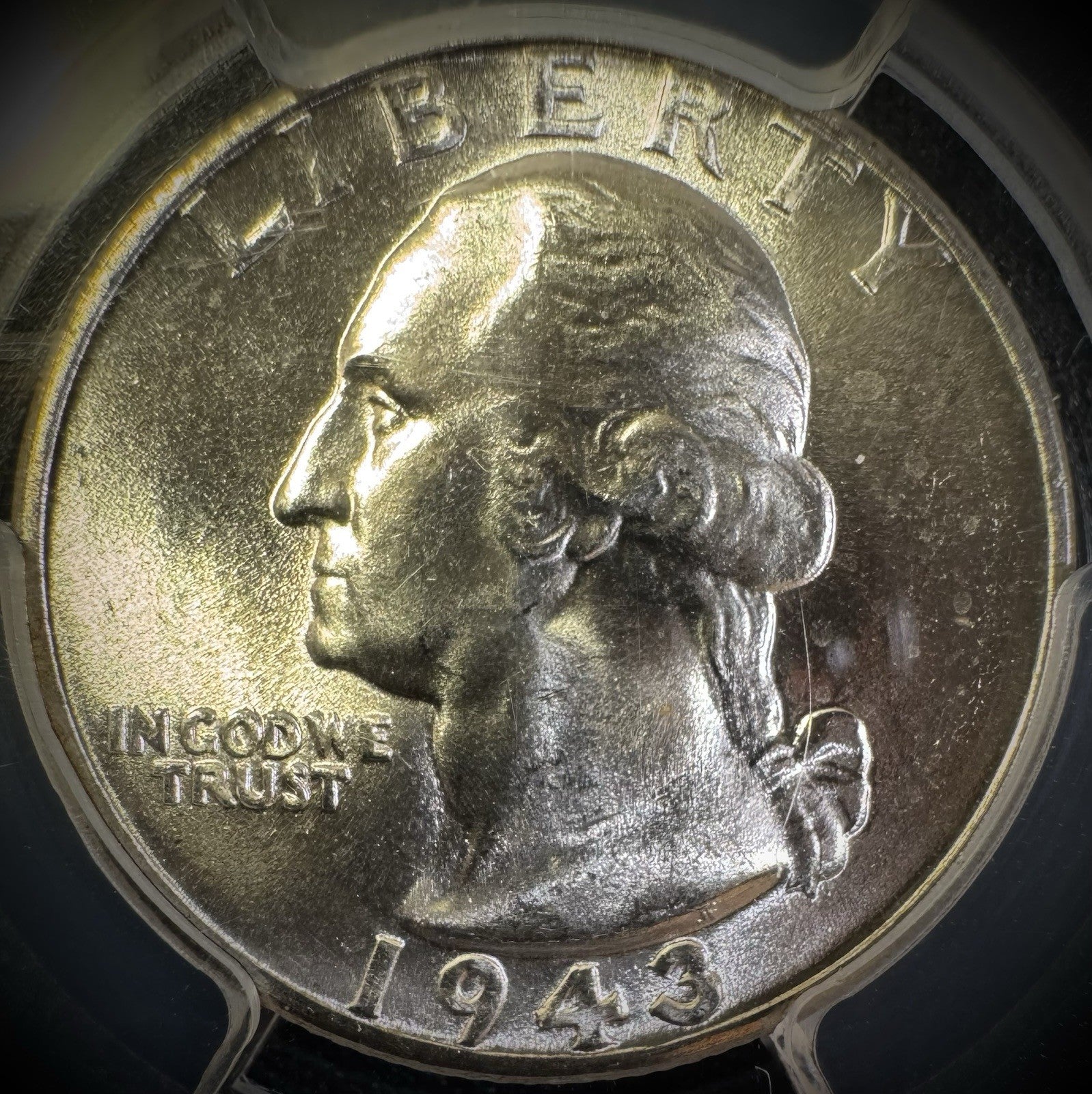 1943 Washington Silver Quarter 25C PCGS CAC MS66 BLAST WHITE2