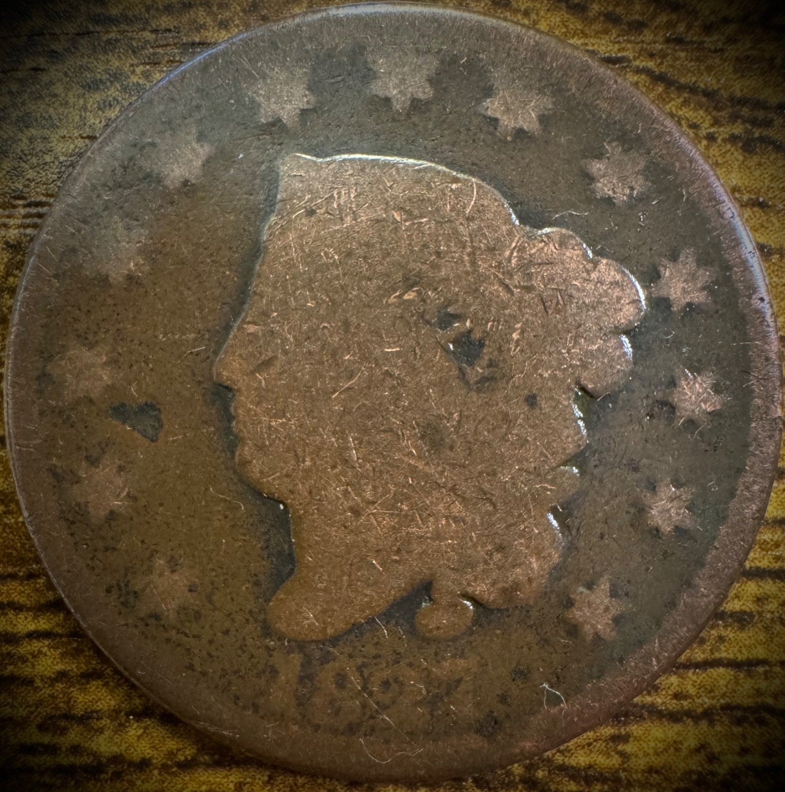1827 Large Cent Coronet Head Matron Style #10