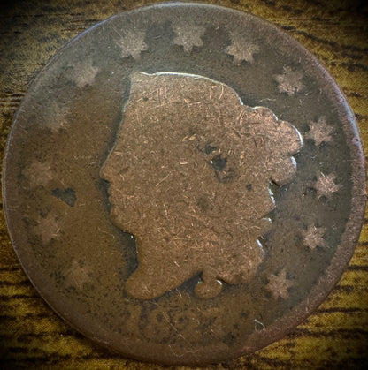 1827 Large Cent Coronet Head Matron Style #10