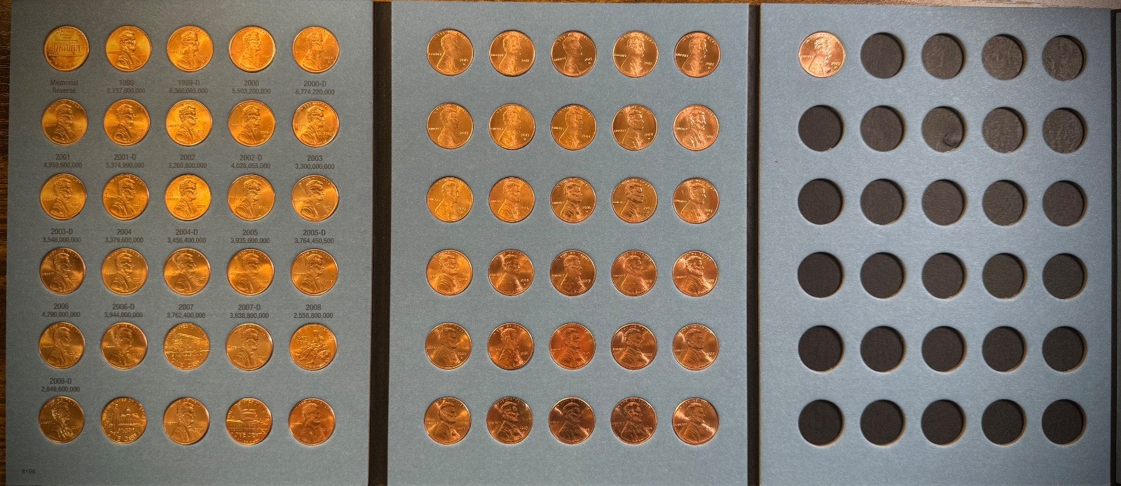 1999-2025 P D BU Lincoln Memorial Shield Cent Set In Whitman Album 61 Coins0