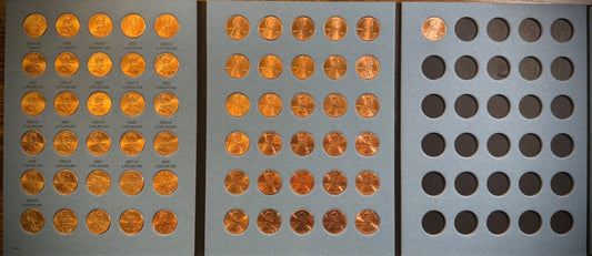 1999-2025 P D BU Lincoln Memorial Shield Cent Set In Whitman Album 61 Coins0
