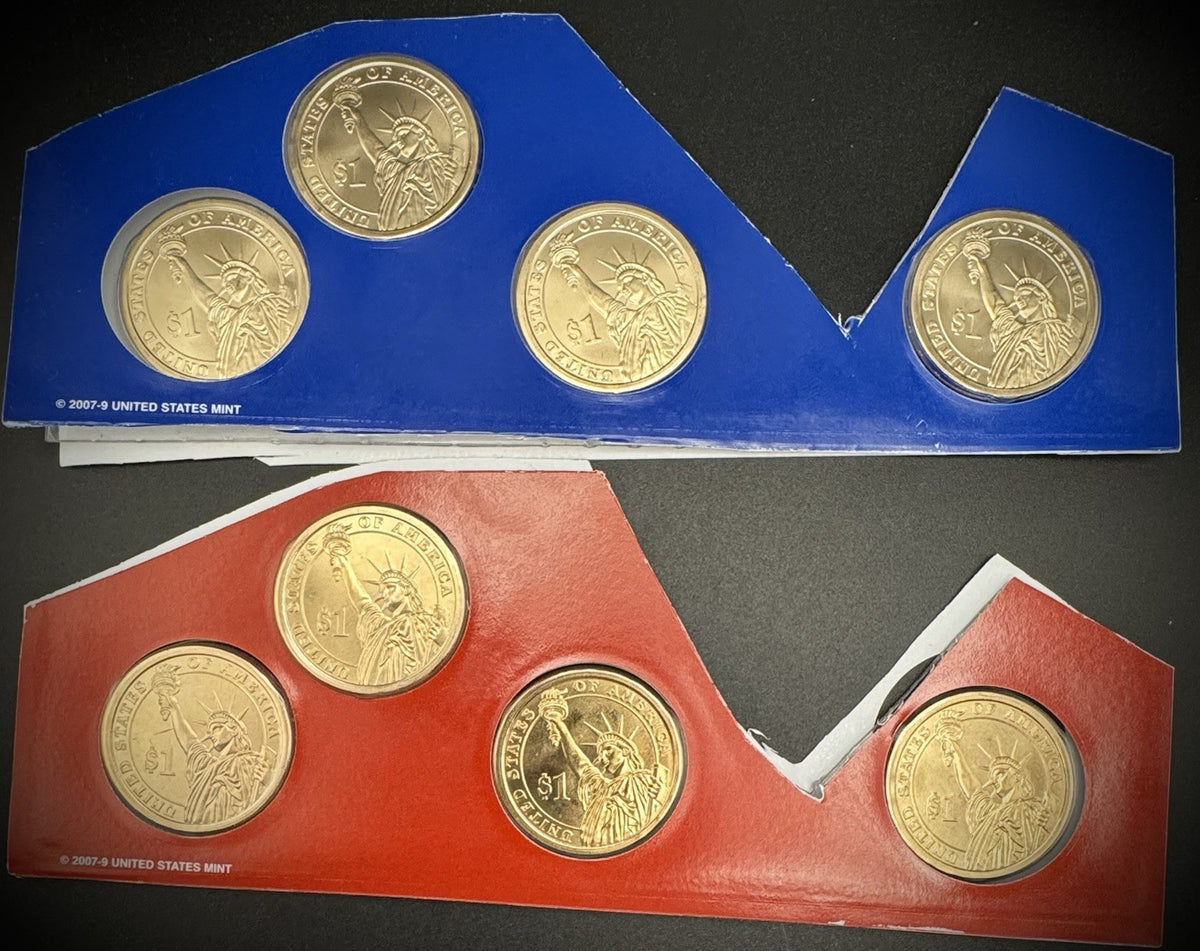 2010 P D Satin Finish Presidential Dollars 8 Coins From US Mint Uncirculated Set1