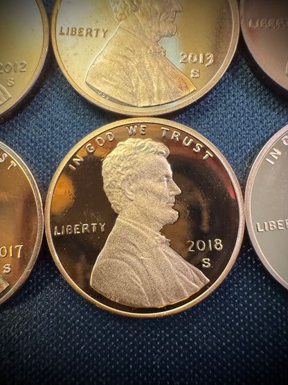 2010-2019 S Lincoln Shield Cent GEM PROOF 10 Coin CONSECUTIVE Years Lot Set13
