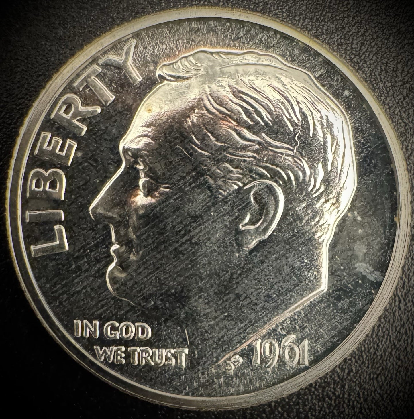1961 90% Silver Roosevelt Dime PROOF Coin From US Mint Proof Set .900 Fine0