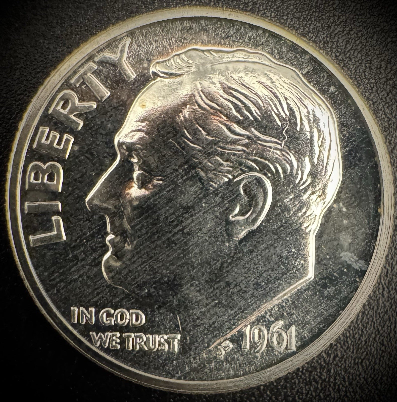 1961 90% Silver Roosevelt Dime PROOF Coin From US Mint Proof Set .900 Fine0