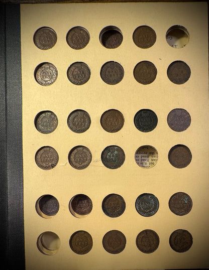 1857-1909 Flying Eagle Indian Head Cent Collection 33 Coins Starter Set SEMIKEYS4