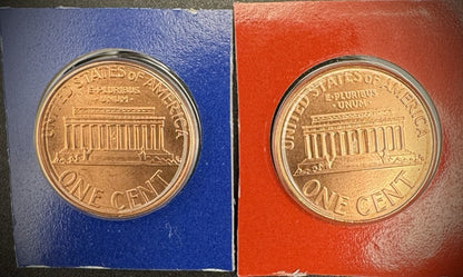 2007 Satin Finish Lincoln Memorial Cent P D Uncirculated 2 Coin Set From US Mint1
