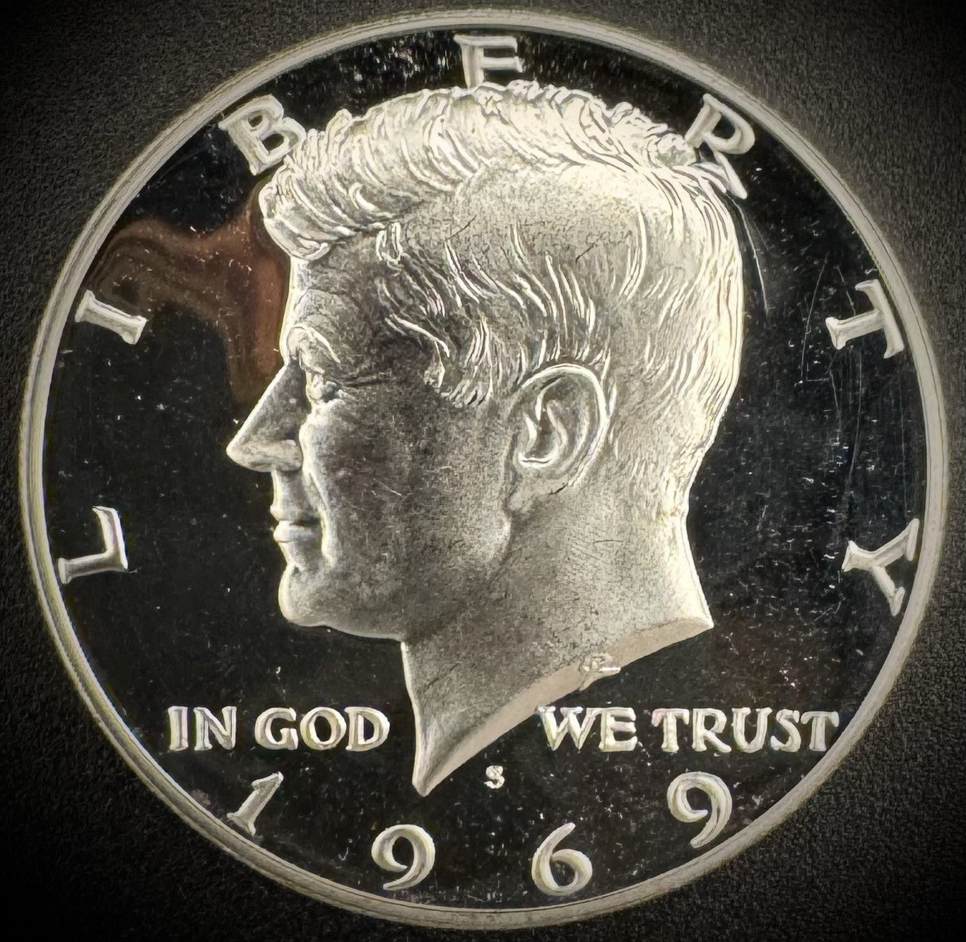 1969-S Kennedy 40% SILVER Half Dollar GEM PROOF 50C DEEP ULTRA CAMEO0