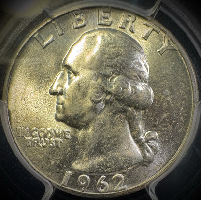 1962 Silver Washington Quarter PCGS MS64 BLAST WHITE2
