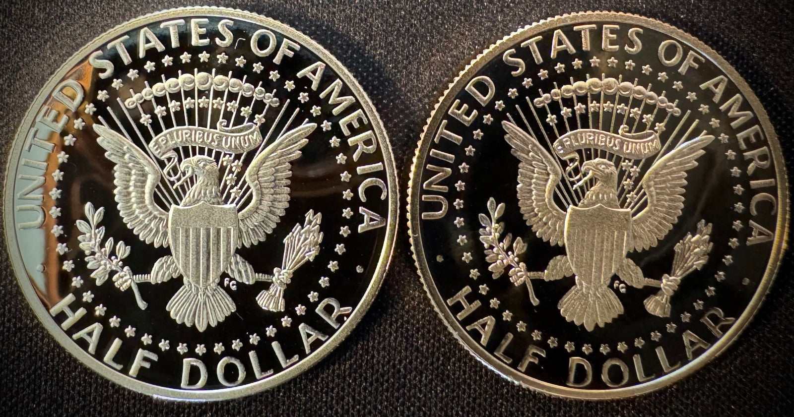 2016-S Kennedy Half Dollar GEM PROOF .900 90% Silver & Clad 2 Coin Lot Set3