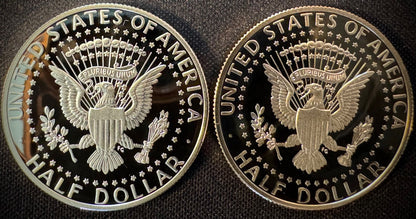 2016-S Kennedy Half Dollar GEM PROOF .900 90% Silver & Clad 2 Coin Lot Set3