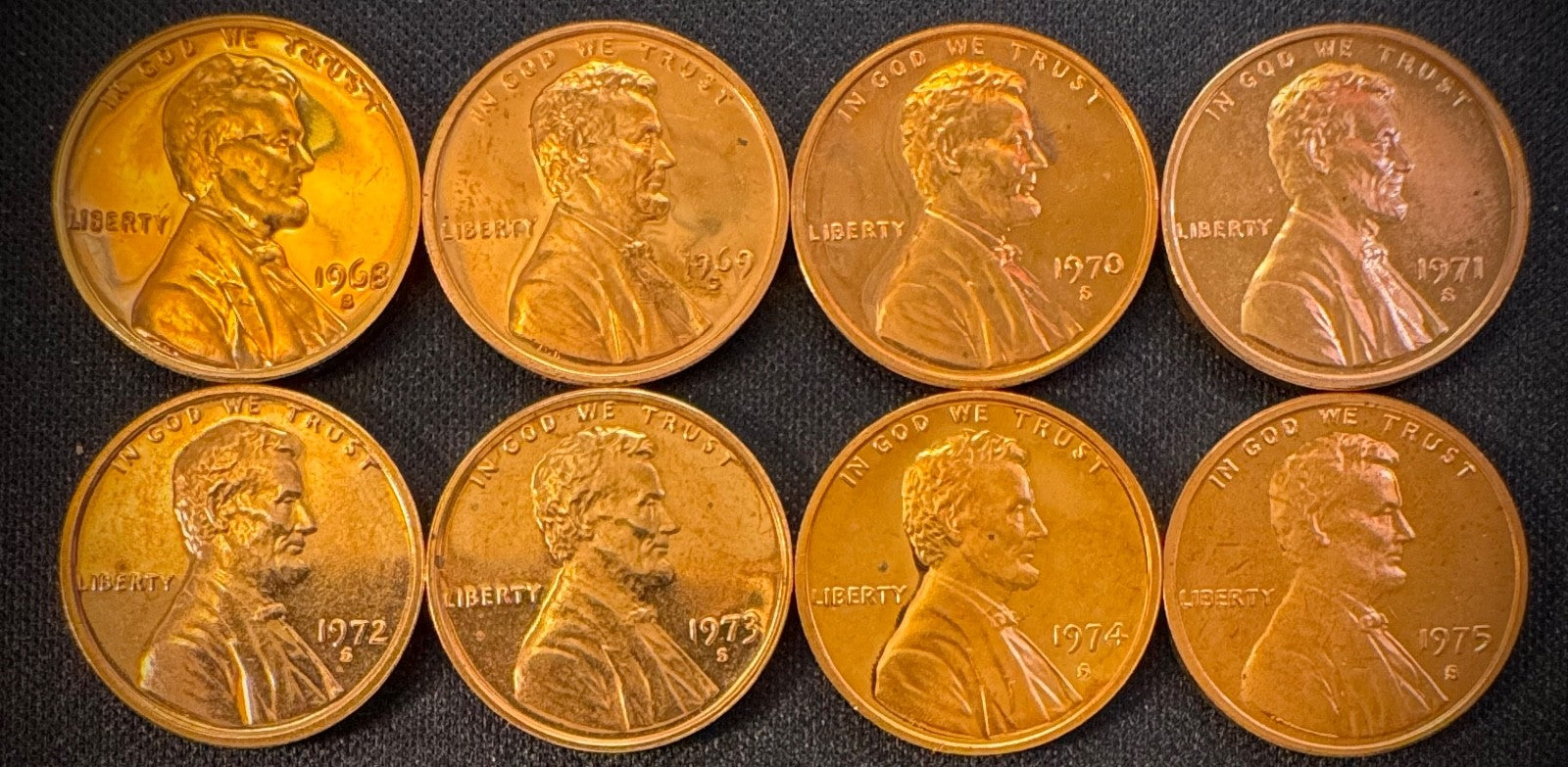 1968-2009-S PROOF Lincoln Memorial & Bicentennial Cent 45 Coin Set1