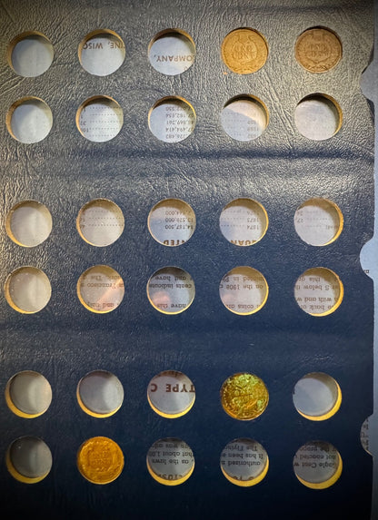 1856-1909 Flying Eagle Indian Head Cent 30 Coins Starter Set Whitman Deluxe Book3