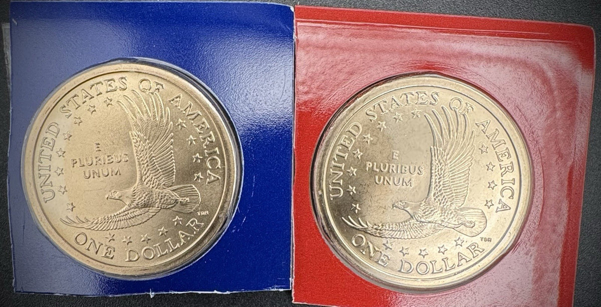 2008 P D Satin Finish Sacagawea Dollar 2 Coin Lot From US Mint Uncirculated Set1