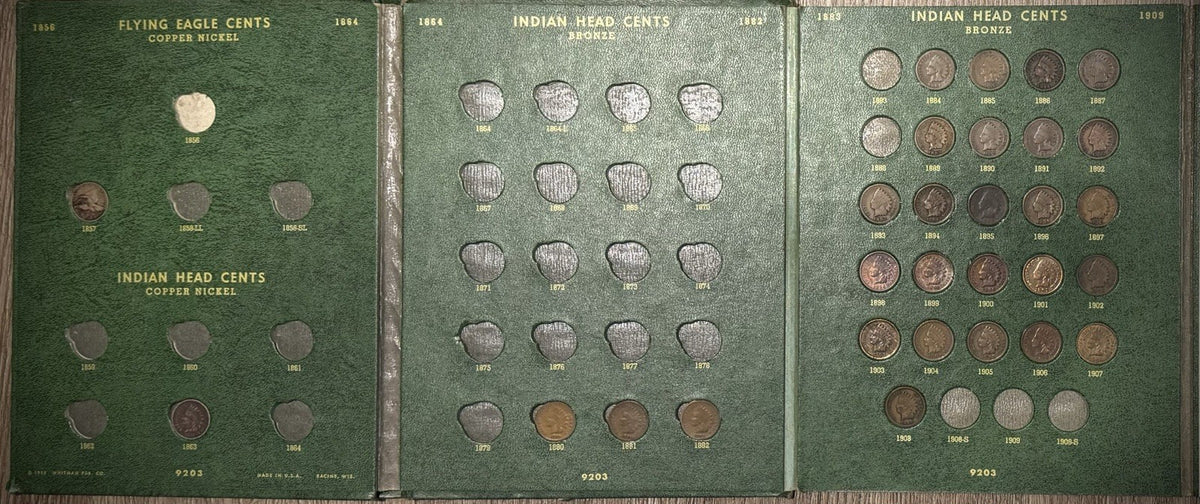 1857-1909 Flying Eagle Indian Head Cent Collection 29 Coins Starter Set Whitman1