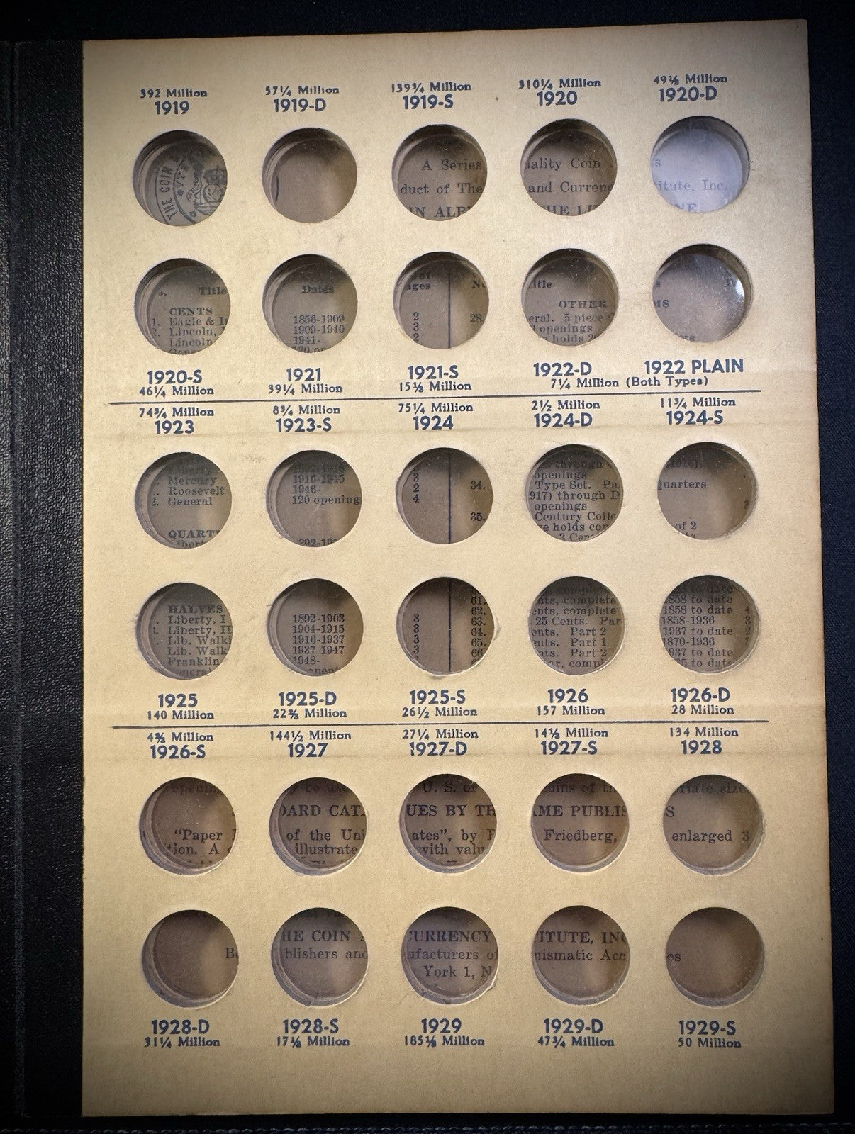 Never Used Vintage Library of Coins Lincoln Cents Part 1 1909-1940 VOL 2 Album4