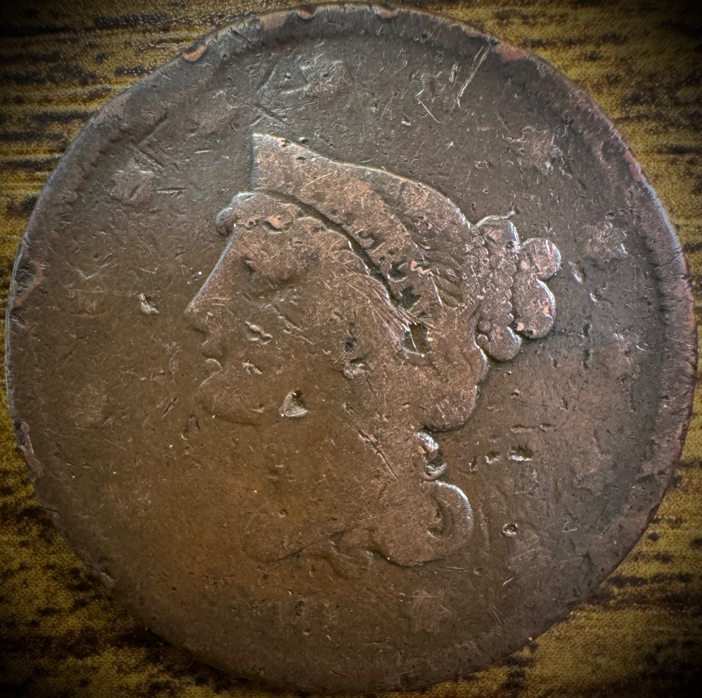 1840 Large Cent Coronet Head Braided Hair Style Large Date #10